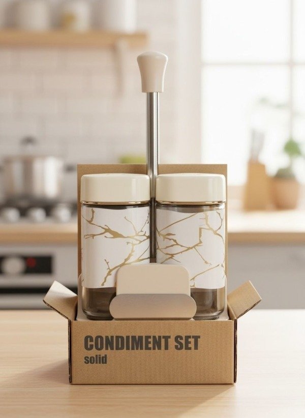 Producto - condimentero con agarre x4 marmolado 209 MC0925