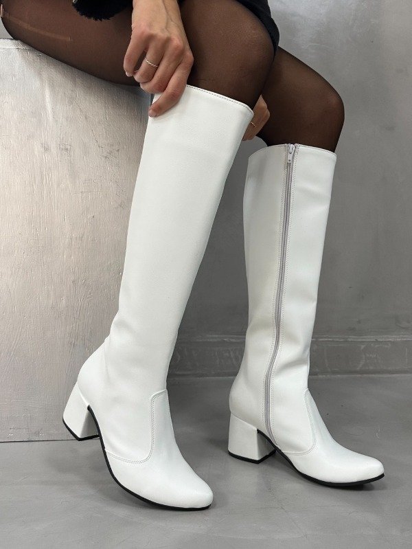 Producto - Botas Pauka simil cuero blanco