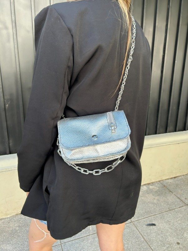 Producto - MINI BAG DE CUERO ARGENTINO TEQUILA PLATA