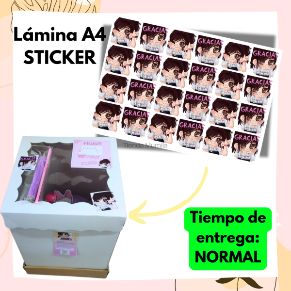 Producto - Lámina Sticker Personalizada Tiempo de entrega NORMAL
