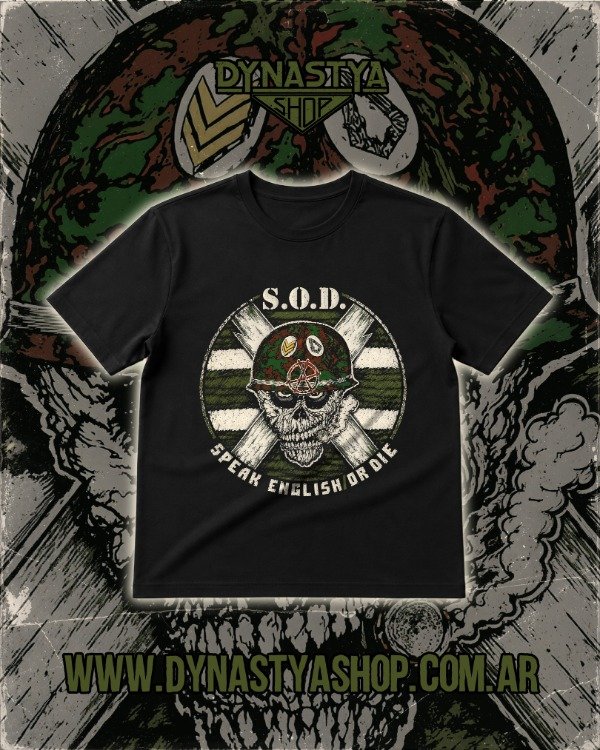 Producto - Remera - S.O.D. - Speak English or Die