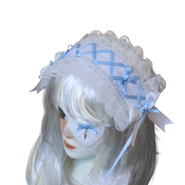 Producto - Headdress Ada (en blanco y celeste)