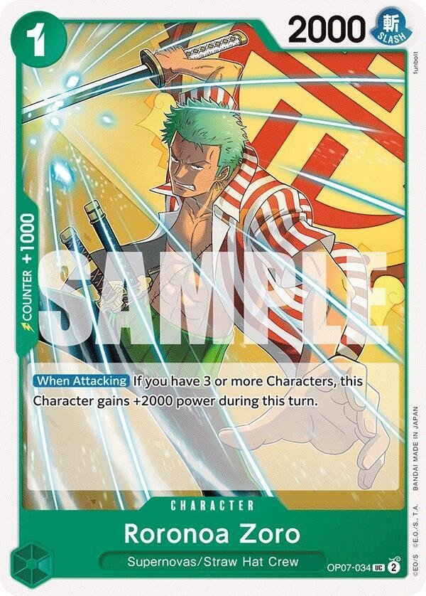 Producto - Roronoa Zoro OP07-034