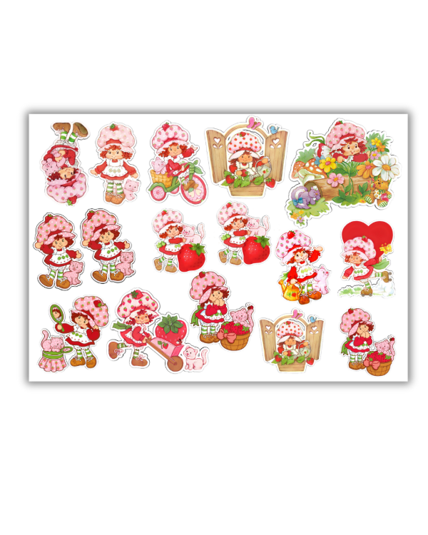 Producto - Stickers + Toppers  Frutillita ( Imprimible)