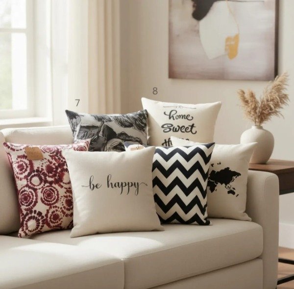 Producto - Combo X4 Almohadones Decorativos Funda Desmontable y relleno 40x40