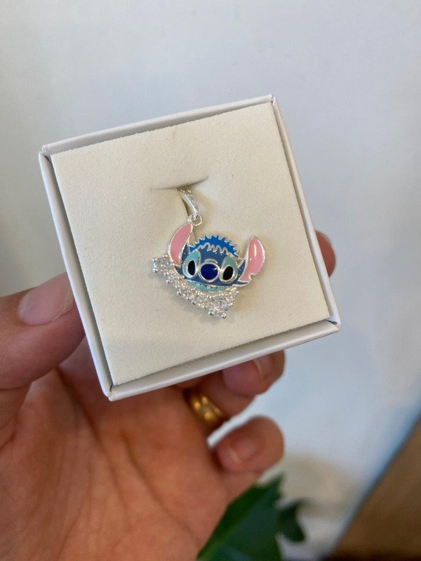 Producto - Dije stitch con strass plata 925