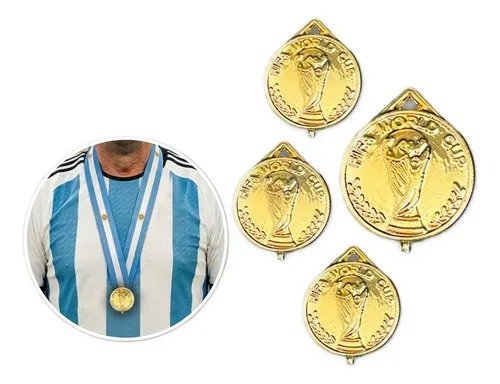 Producto - MEDALLAS COPA DEL MUNDO x12u. DORADAS