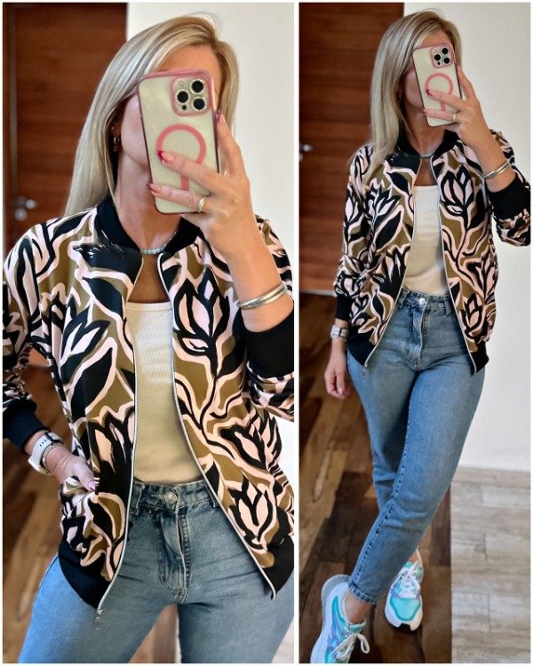 Producto - PREVENTA- Bomber OLIVA NEGRA
