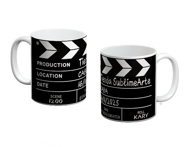 Producto - Taza Personalizada Claqueta Cine eventos Organizaciones 1