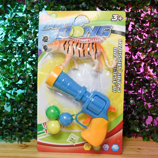 Producto - PISTOLA EN BLISTER LANZA BOLAS 1298-1