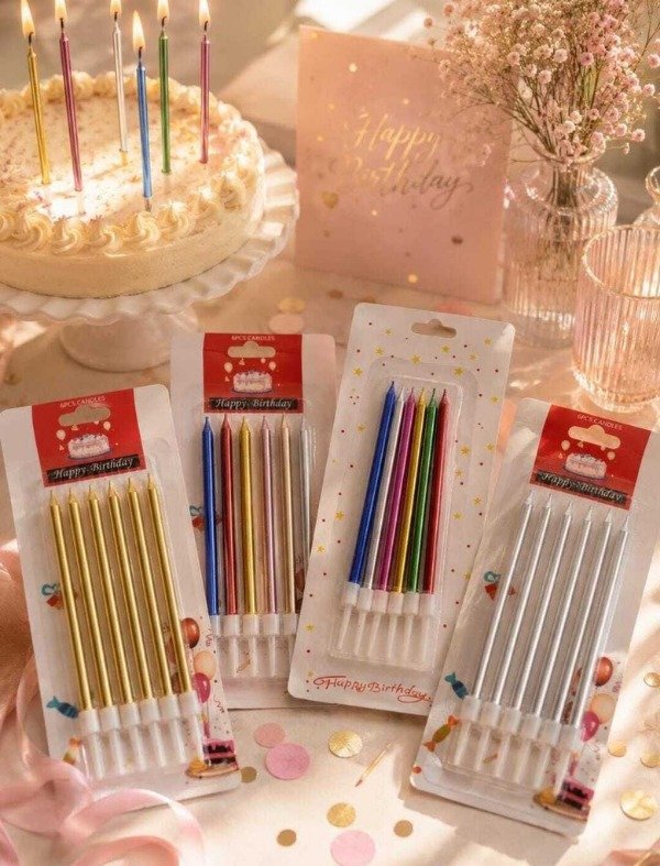 Producto - Velas Metalizadas 12cm 8194