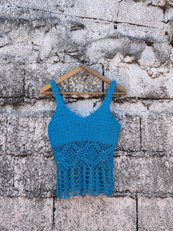 Producto - top crochet azul marino