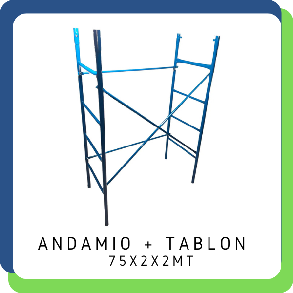 Producto - ANDAMIO 75X2X2MT + TABLON 2MT (Alt. Max. 2mt)