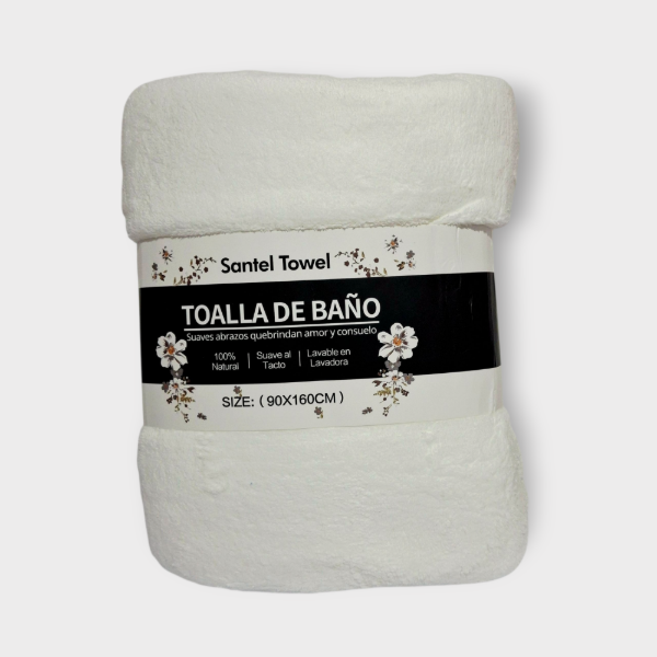 Producto - Toalla de Baño Santel Liso 90x160cm Blanco