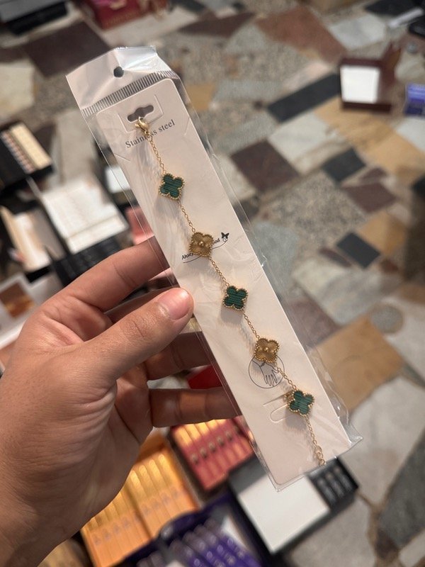 Producto - PULSERA TRÉBOL ORO VERDE