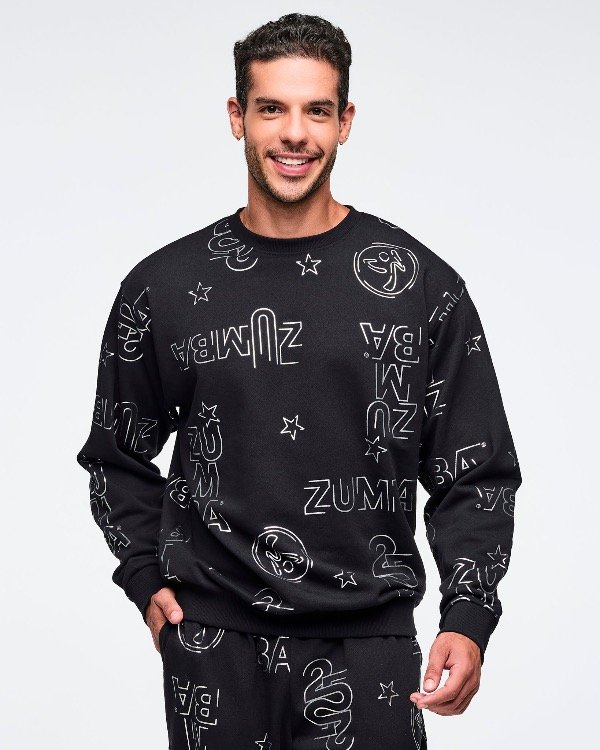 Producto - Zumba 25 Unisex Pullover Sweatshirt - Black/Silver