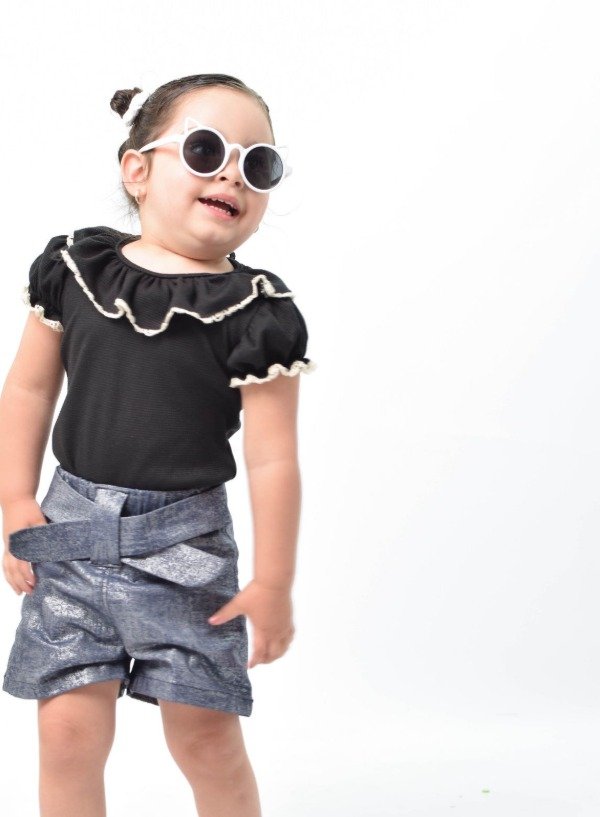 Producto - Short pollera brilloso