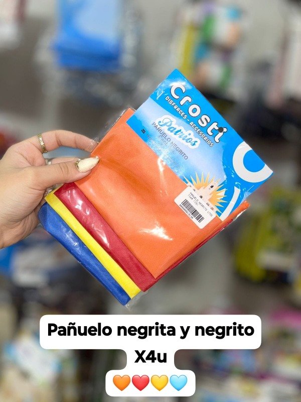 Producto - PAÑUELO NEGRITO X4U.