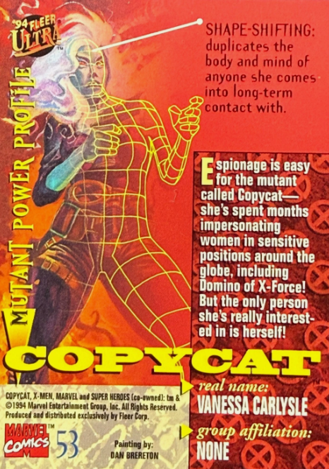 Producto - 1994 Fleer Ultra X-Men  #53 - Copycat - 1