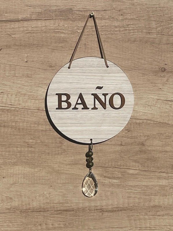 Producto - Cartel BAÑO circular