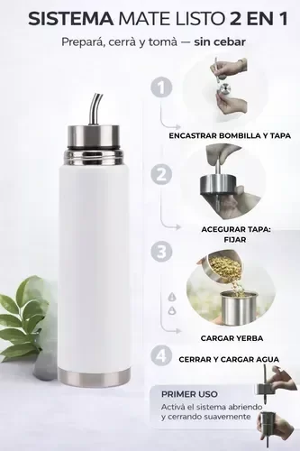 Producto - Mate Autocebante de Acero 750 ml 2 en 1 - 2