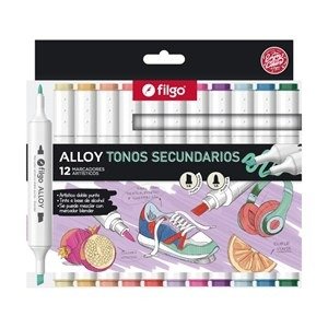 Producto - Marcador FILGO doble punta ALLOY x 12 TONOS SECUNDARIOS
