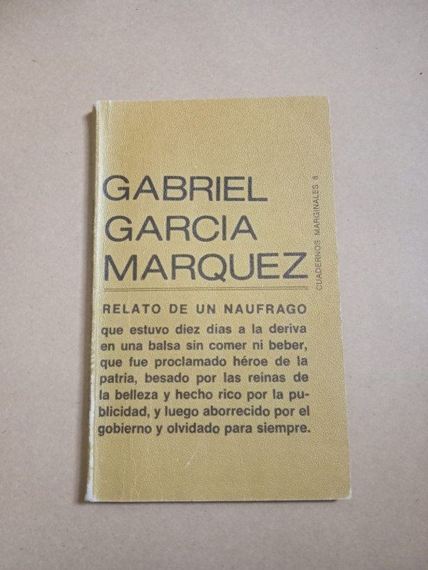 Producto - Relato de un náufrago - Gabriel García Márquez - Tusquets 1974