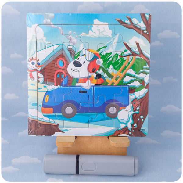 Producto - Rompecabeza de Madera 16 Piezas - Con guía - Vacaciones