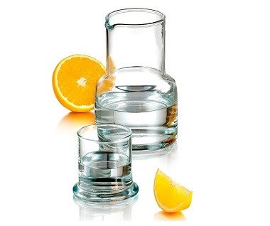 Producto - Juego Jarra De Noche O Servicio C/ Vaso De Vidrio 2 Piezas