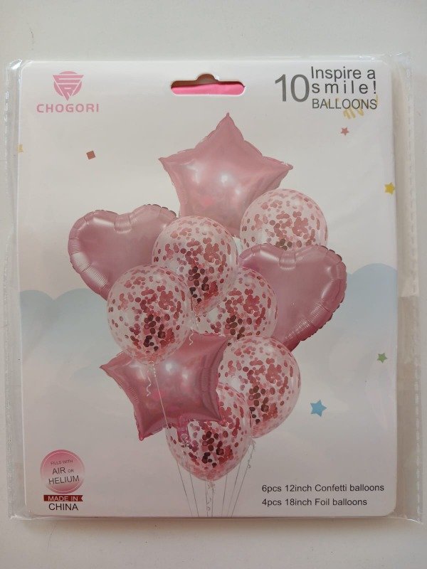 Producto - SGML 10P. Estrella y Corazón Rosa