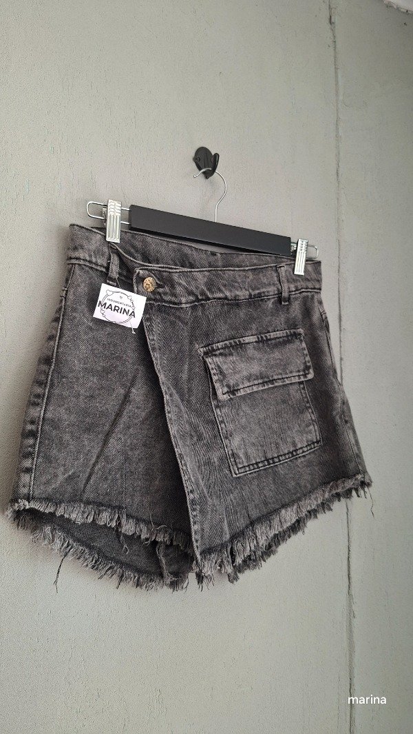 Producto - Short pollera gris cargo talle 36 - 0