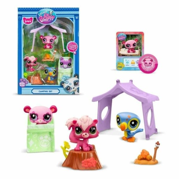 Producto - New Littlest Pet Shop Set 3 Mini Mascotas G7 #104 #106 Play Pack Camping