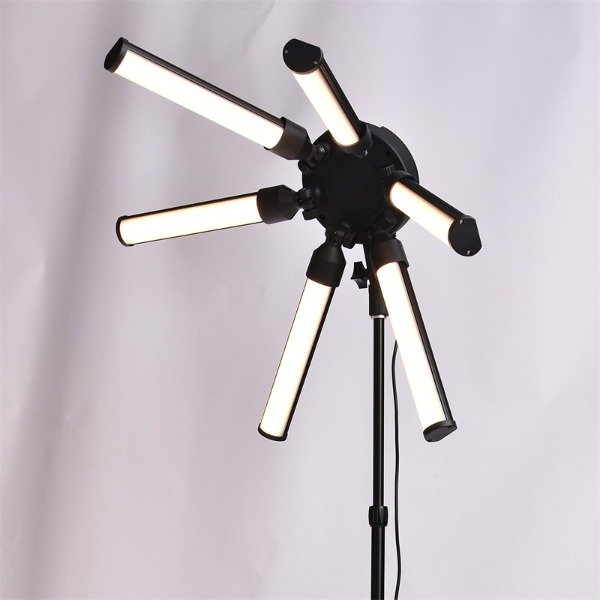 Producto - Trípode con Luz LED de 6 Brazos - Iluminación Profesional Flexible