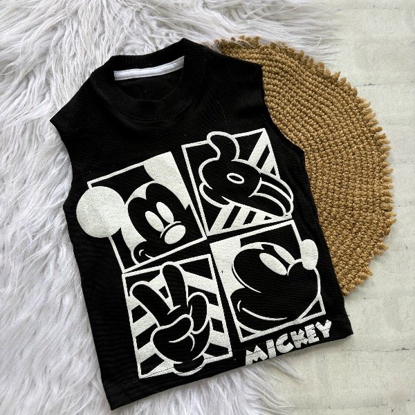 Producto - Musculosa Mickey NEGRO talles de niños hasta el 16