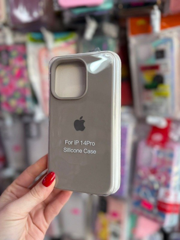 Producto - Silicone case Iphone 14 pro gris guijarro