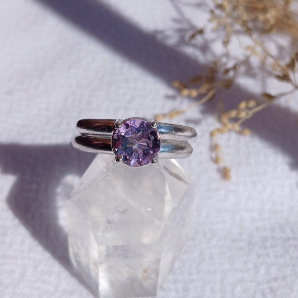 Producto - Anillo Plata 925 con Amatista Ajustable - 1