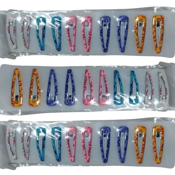 Producto - Hebillas De Pelo Tic Tac Con Corazones Niña Mujer Pack X 10 - 3