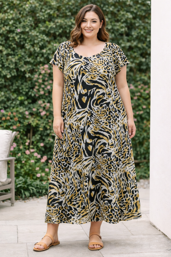 Producto - Vestido Fibrana Estampada Talle 7 y 8