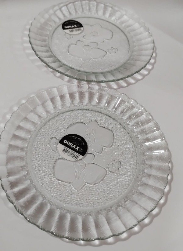 Producto - PLATO VIDRIO DURAX PLAYO ORQUIDEA X 1
