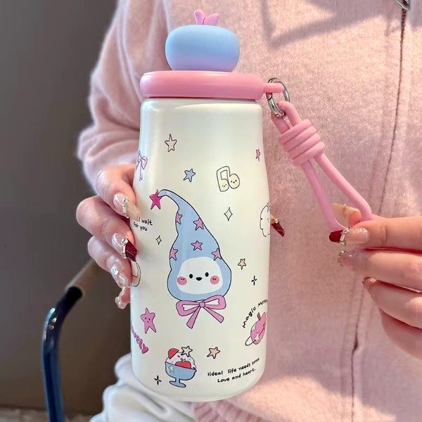 Producto - TERMO MANZANITA CELESTE KAWAII - 0