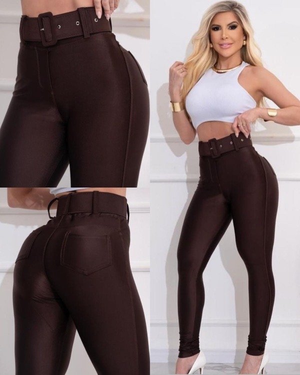 Producto - Legging importado cintura alta Chocolate premium