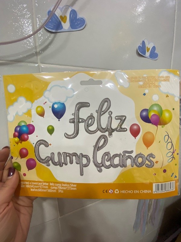 Producto - Globos cursiva feliz cumpleaños