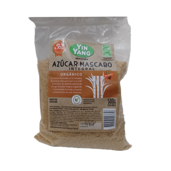 Producto - Azúcar mascabo integral orgánica Yin Yang x500grs