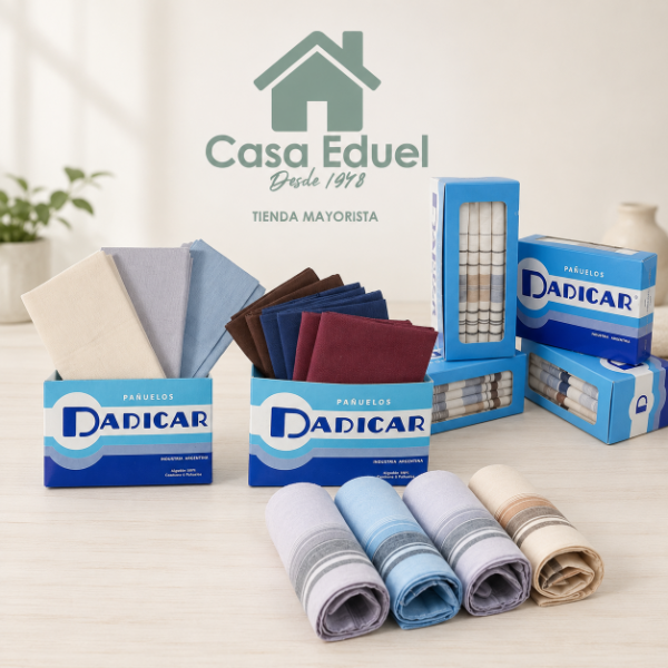 Producto - Pañuelo Hombre Liso / Rayado Dadicar x12