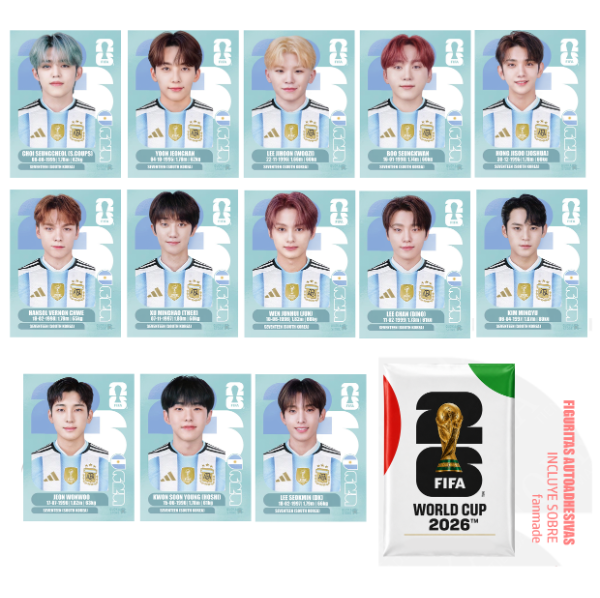 Producto - Pack Figuritas SEVENTEEN ARGENTINA - FIFA World Cup 2026