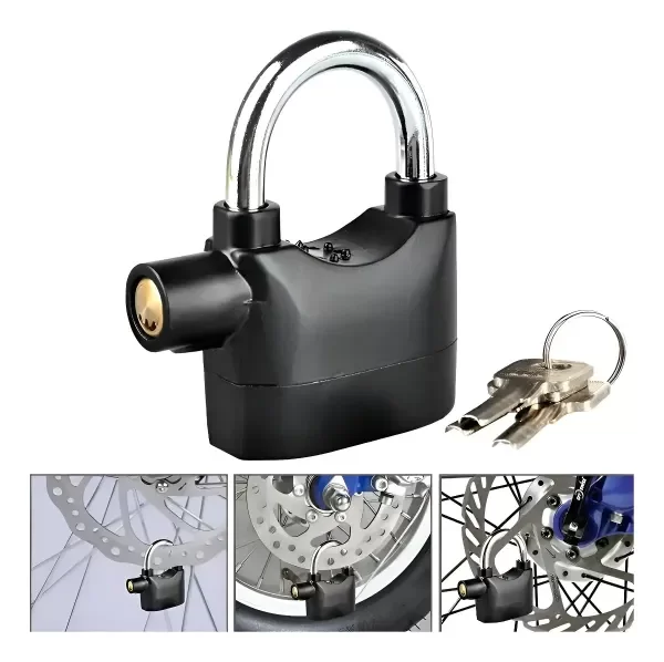Producto - Candado Con Alarma Seguridad 110 Db Portones Moto Con Llaves