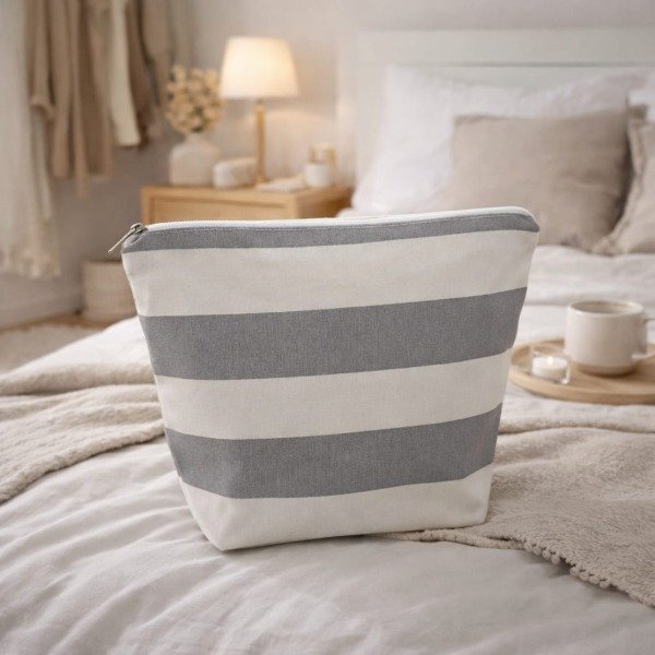 Producto - Neceser rayado- Gris