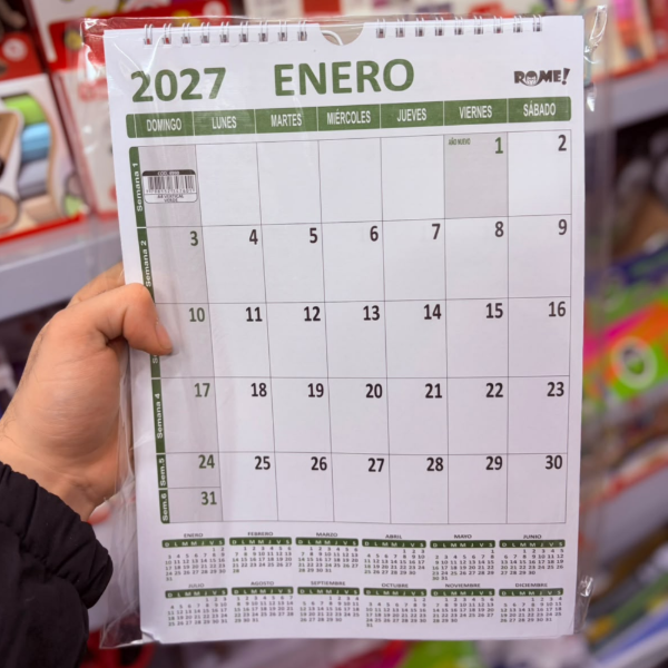 Producto - Calendario A4 Apaisado VERTICAL VERDE 21x29cm