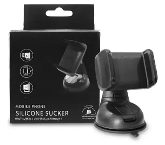 Producto - Soporte Celular Para Auto Tablero O Vidrio Sopapa Silicona Color Negro