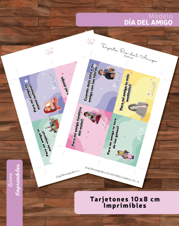 Producto - Tarjetones imprimibles Día del Amigo - 1